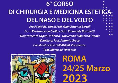 6° CORSO DI CHIRURGIA E MEDICINA ESTETICA DEL NASO E DEL VOLTO